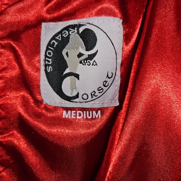 NWT M RED A-line Lambskin LEATHER Mini SKIRT - Picture 4 of 15